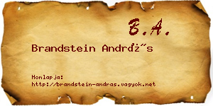Brandstein András névjegykártya